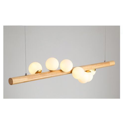 Shikiy Modern Hanging Chandelier, 7 Heads LED Ceiling Light Linear Glass Bubble Chandelier Light Pendant Kitchen Island Lamp Lighting Fixtures for Dining Room Living Room Kitchen Island Corridor Shikiy