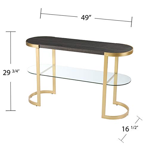 SEI Furniture 49 inches Long Otsento Console Table, Hall Room Entryway with Open Concept Living Space Contemporary Style, Black SEI Furniture