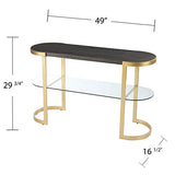 SEI Furniture 49 inches Long Otsento Console Table, Hall Room Entryway with Open Concept Living Space Contemporary Style, Black SEI Furniture
