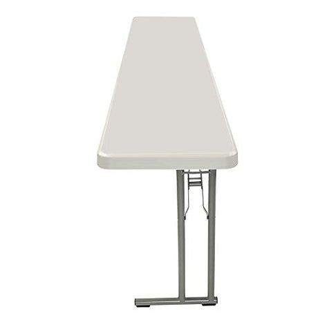 OEF Furnishings OEFBT-SEM1896 Commercial-Grade Premium Industrial Seminar Folding Table with Thick Blow-Molded Top and 16-Gauge Cantilever Steel Legs (Seminar, 18" × 96", Speckled Gray Top) OEF Furnishings