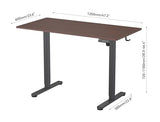 NSY Audio Electric Standing Desk 48x24 Inches - Height Adjustable, Whisper Quiet Motor, Walnut Top & Black Frame for Home Office Gaming, Focused Work, Walnut Brown Generic