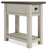 Signature Design by Ashley Bolanburg Farmhouse Chair Side End Table, Light Brown & Whitewash Signature Design by Ashley