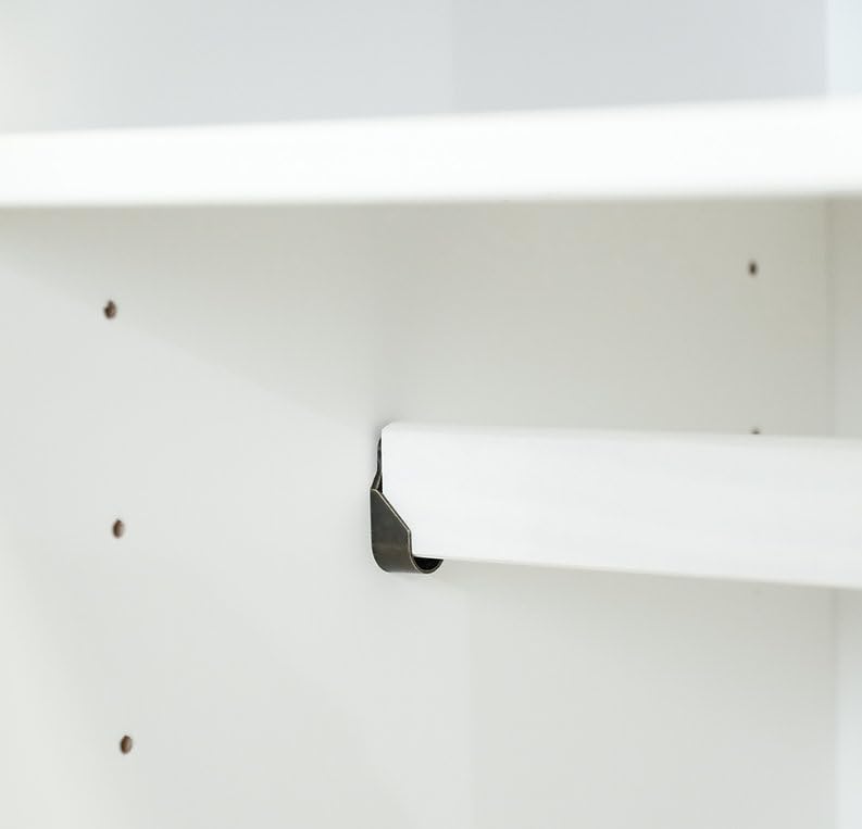 Palace Imports 100% Solid Wood White Wardrobe Closet System w/ 3 Sliding Mirrored Doors, 5 Shelves Included, 52" w x 72" h x 22.5" d, Renewable Eco-Friendly Wood, Made in Brazil Palace Imports