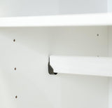 Palace Imports 100% Solid Wood White Wardrobe Closet System w/ 3 Sliding Mirrored Doors, 5 Shelves Included, 52" w x 72" h x 22.5" d, Renewable Eco-Friendly Wood, Made in Brazil Palace Imports