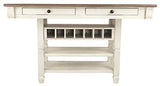 Signature Design by Ashley Bolanburg Farmhouse Counter Height Dining Room Table, White & Brown Signature Design by Ashley