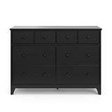Storkcraft Moss 6 Drawer Double Dresser (Black) – GREENGUARD Gold Certified, Wood Dresser for Nursery, 6 Drawer Dresser, Kids Dresser, Nursery Dresser Drawer Organizer, Chest of Drawers Storkcraft