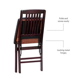 Linon Darwin Mission Back Folding Chair in a Set of Two, Espresso Linon
