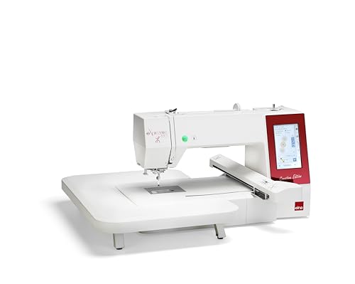 Elna eXpressive 830L Creative Edition computerized Embroidery-Only Machine with extra-large embroidery field 7.8" x 14.1", Superior Needle Threader, 4 Included Hoops, Thread Sensors and Thread Cutters