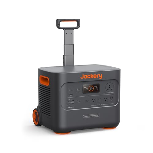 Jackery Portable Power Station Explorer 3000 Pro, Solar Generator with 3024Wh, 2x100W PD Ports, 2.4H Full Charge, Compatible with SolarSagas, for Home Backup, RV, Off-grid (Solar Panel Option - WoodArtSupply