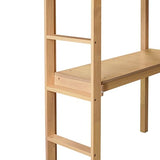 Bellemave Twin Loft Bed with Desk,Loft Bed for Kids, Boys, Girls,Wooden Loft Be Frame with Desk and Ladder, Natural Bellemave