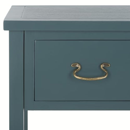 Safavieh Home Collection Cindy Farmhouse Slate Teal 3-Drawer Console Table - WoodArtSupply