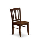 East West Furniture Oxford 5 Piece Room Furniture Set Includes a Square Kitchen Table and 4 Dining Chairs, 36x36 Inch, Mahogany East West Furniture