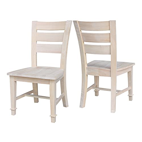 IC International Concepts Tuscany Chair, 21.3" W x 22" D x 38.2" H, Unfinished IC International Concepts