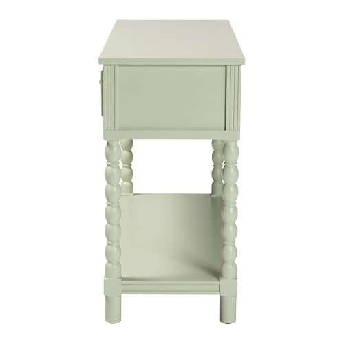 Bali & pari Karnia Console Table with Spindle Legs - 2-Drawer Accent Table with Turned Detailing and Open Shelf Storage for Living Room, Hallway, or Bedroom bali & pari