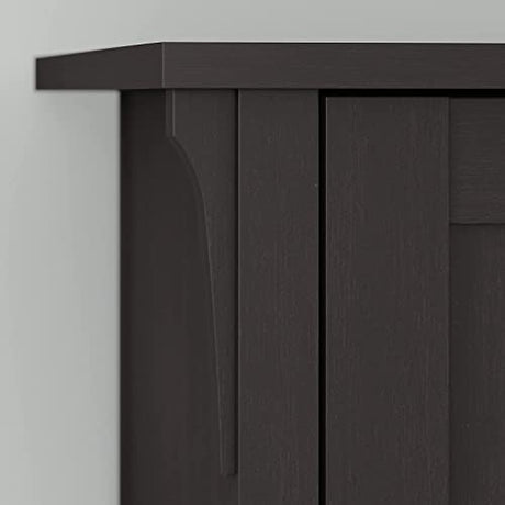 Bush Furniture Salinas Tall 5-Shelf Bookcase in Vintage Black - Modern Farmhouse Style for Home and Office Bush Business Furniture