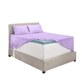 Hearth & Harbor Extra Deep Pocket Queen Size Sheet Set - 4 Piece Ultra Soft & Breathable Bed Sheets Set - Fits Up to 24" Mattress - Hotel Luxury Bed Sheet Set, Lavender Hearth & Harbor