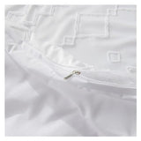 YUSIWOAL White Cover Duvet Cover Sets King Size Bedding Set Comforter Cover with Pillowcase Compatible with Double Bed Single Bed Linen,Summer Duvet Cover sets(Bianco,King) YUSIWOAL