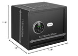 Biometric Home Safe, Fingerprint Gun Safe Lock Box,Money Box for Jewelry Handgun Cash Valuables,Perfect for Home/Office/Hotel, Black,1.2 Cubic Feet VoleStay