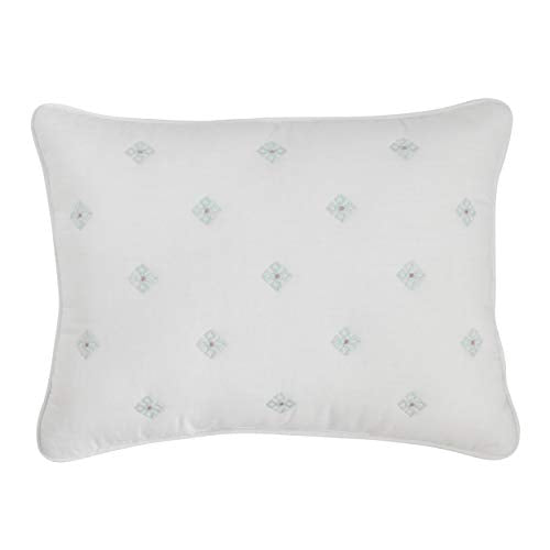 Laura Ashley Home - King Comforter Set, Reversible Cotton Bedding, Includes Matching Shams with Bonus Euro Shams & Throw Pillows (Madelynn Pastel Blue, King) Laura Ashley