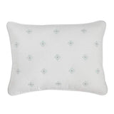 Laura Ashley Home - King Comforter Set, Reversible Cotton Bedding, Includes Matching Shams with Bonus Euro Shams & Throw Pillows (Madelynn Pastel Blue, King) Laura Ashley