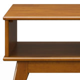 SIMPLIHOME Draper Solid Hardwood 48 inch Wide Rectangle Mid Century Modern Lift Top Coffee Table in Teak Brown for The Living Room and Family Room SIMPLIHOME