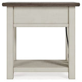 Signature Design by Ashley Bolanburg Farmhouse Chair Side End Table, Light Brown & Whitewash Signature Design by Ashley