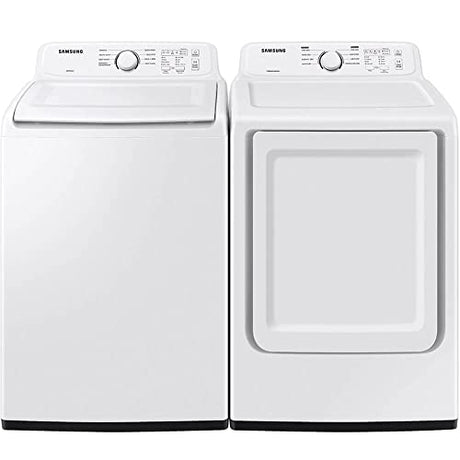 SAMSUNG WA40A3005WPR White Top Load HE Washer/Dryer Pair SAMSUNG