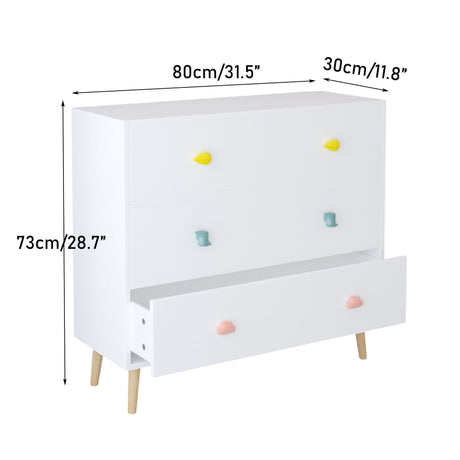 3 Drawer Dresser Storage Cabinet With Anti-Tip Safety HouseOfZazla