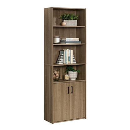 Sauder Beginnings Bookcase With Doors/ Book shelf, Summer Oak finish