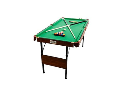 RACK Crux 55 in Folding Billiard/Pool Table (Green)-Portable and Space-Saving Entertainment! - WoodArtSupply