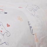 Comfy Deal Hight Thread Count Super Soft Microfiber Kid Breathable Bed Sheet Set with Pillowcase, Flat and Fitted Sheet (Twin, My Dog) Comfy Deal
