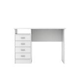 Tvilum Desk with 4 Drawers, White Tvilum