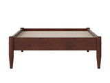 Pasadena Twin XL Wood Platform Bed Frame in Walnut - No Box Spring Needed AFI
