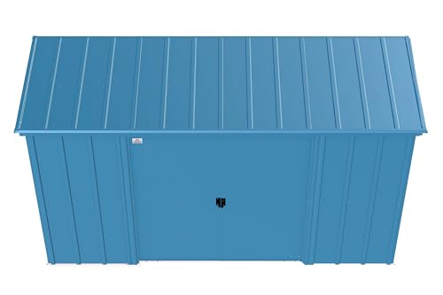 Arrow Classic Steel Storage Shed, 10x4, Blue Grey - WoodArtSupply