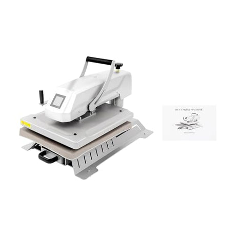 Auto Heat Press Machine, 16" x 20" Professional Swing Away Digital T-Shirt Heat Press Sublimation Clamshell Base Smart Transfer Machine for T Shirts, Sublimation, Heat Transfer Projects HASANEN