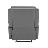 MINCETA Recliner Chairs,Modern 5" Wall Hugger Nursery Recliner with Overstuffed Arm and Back for Living Room,PU Leather in Gray