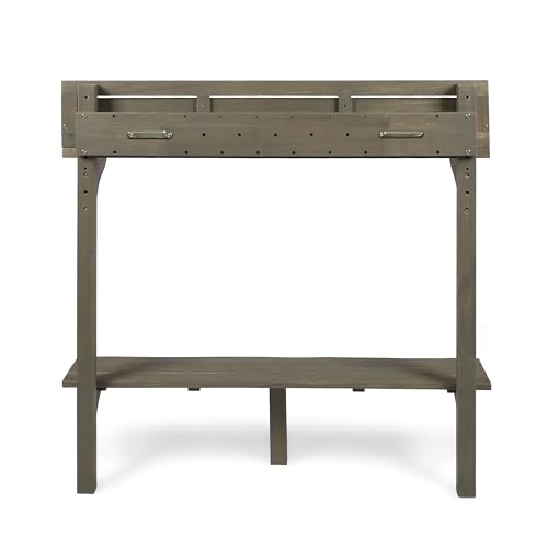 Christopher Knight Home Caribbean Outdoor Acacia Wood Balcony Bar Set, 3-Pcs Set, Grey Finish Christopher Knight Home