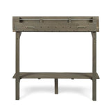 Christopher Knight Home Caribbean Outdoor Acacia Wood Balcony Bar Set, 3-Pcs Set, Grey Finish Christopher Knight Home