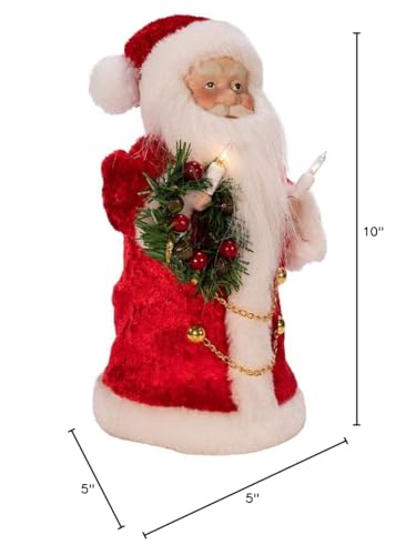 Kurt S. Adler Kurt Adler Inch UL 10-Light Santa Treetop, Multi Kurt S. Adler