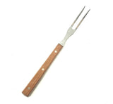 BBQ Grill Meat Fork, 13 inches Stainless Steel Cooking Fork with Wood Handle BBQ Fork Meat Fork Carving Fork GKGen