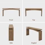 Epecoya Console Tables for Entryway 63-Inch, Wooden Sofa Tables Narrow Long Behind Couch Farmhouse, Modern Entryway Tables Rectangular for Entrance, Home, Living Room, Natural Brown Epecoya