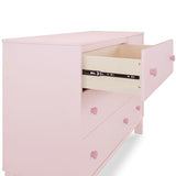 GAP babyGap Legacy 6 Drawer Dresser with Interlocking Drawers - Greenguard Gold Certified, Blush Pink/Dark Pink Delta Children