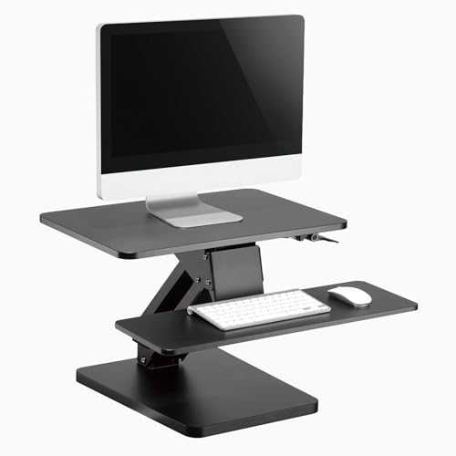 Desky Zero Adjustable Desk Riser – 6.3"–17.3" Height Adjustable Sit-Stand Workstation – Ergonomic Desktop Lift – Black Desky