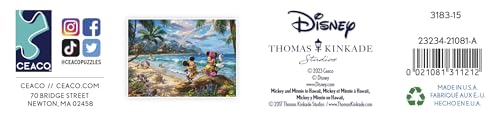Ceaco - Thomas Kinkade - Disney - Mickey & Minnie in Hawaii - 1000 Piece Jigsaw Puzzle Ceaco