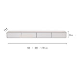 Floating TV Stand Floating TV Unit 62/78/94'' Wall Mounted TV Cabinet Wooden Entertainment Media Console Center Simple Living Room Bedroom Wall Mounted TV Stand Shelf(Brown-A,200 * 24 * 20cm) WoodArtSupply