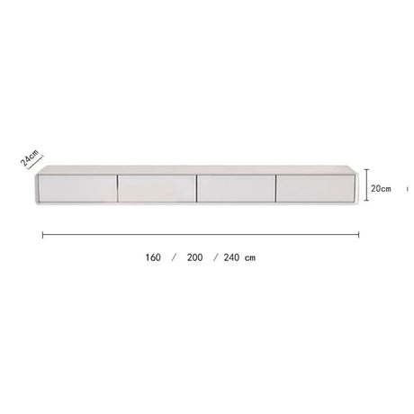 Floating TV Stand Floating TV Unit 62/78/94'' Wall Mounted TV Cabinet Wooden Entertainment Media Console Center Simple Living Room Bedroom Wall Mounted TV Stand Shelf(Brown-A,200 * 24 * 20cm) WoodArtSupply