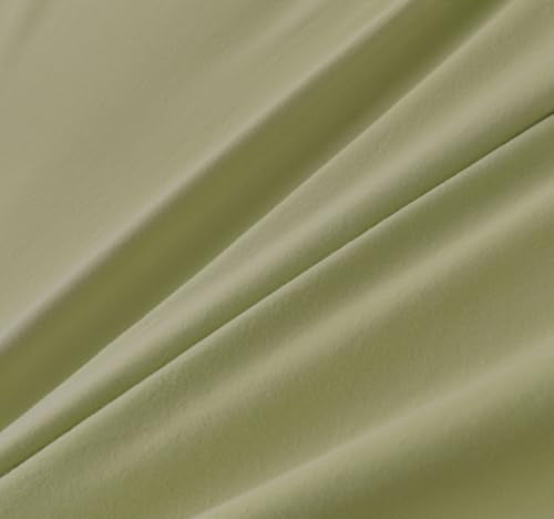 Colourful Snail 100-Percent Natural Washed Cotton Duvet Cover Set, Ultra Soft and Easy Care, Zipper Closure, Corner Ties, Simple Bedding Style, Queen/Full, Olive Green (Comforter Not Included) Colourful Snail
