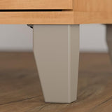 Bush Home Somerset 72W 3 Position Sit to Stand L Shaped Desk with Hutch in Maple Cross | Adjustable Height Table for Office Bush Home