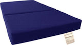 D&D Futon Furniture Shikibuton Trifold Foam Beds, Folding Mattress, Ottoman, Twin Size Royal Blue 75 x 39 x 6 Thick D&D Futon Furniture