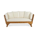 Christopher Knight Home Patrick Outdoor Acacia Wood Expandable Daybed with Water Resistant Cushions, Teak Christopher Knight Home